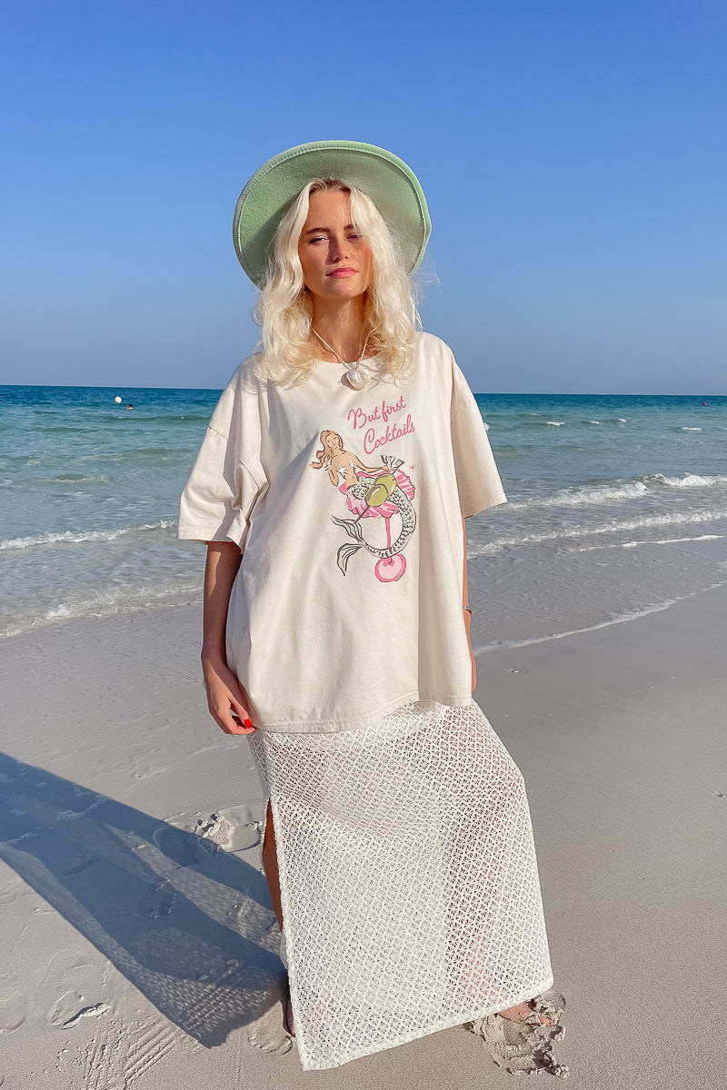 Mermaid Cocktail T-Shirt | White