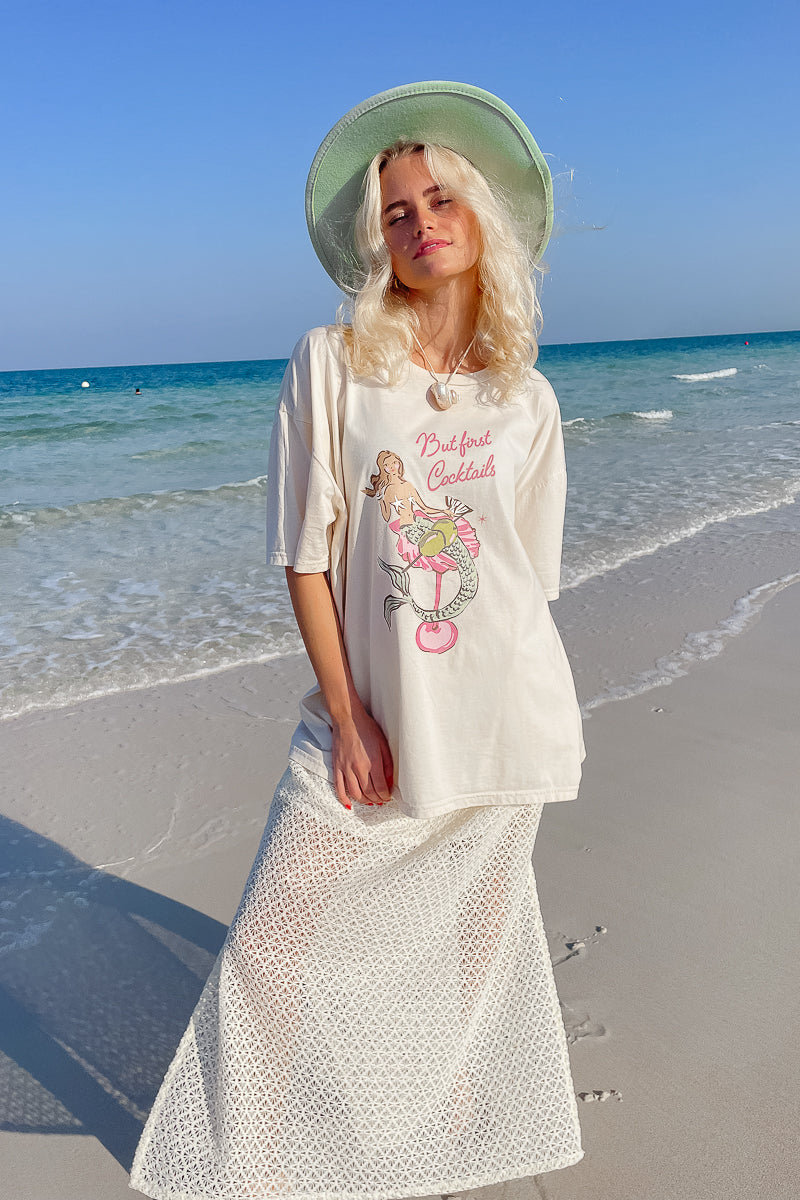 Mermaid Cocktail T-Shirt | White